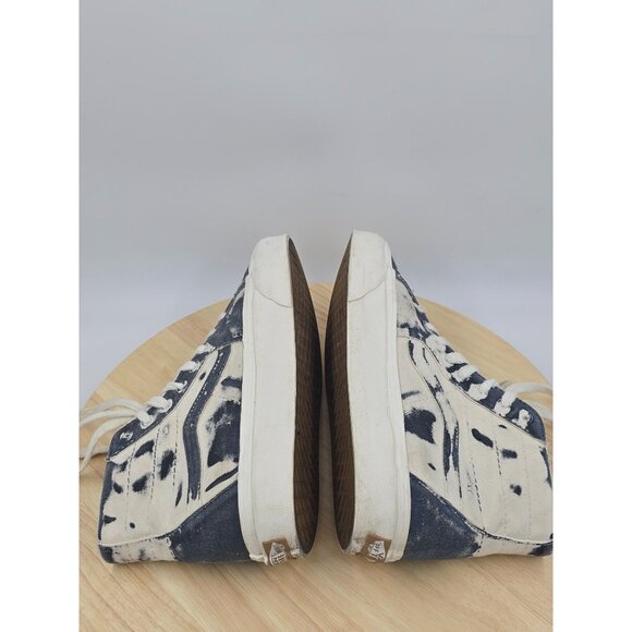 Vans Womens Eco Theory Sk8 Hi Tapered Top Cream Navy Shoes Sneakers Size 8 - Picture 6 of 8